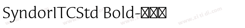 SyndorITCStd Bold字体转换